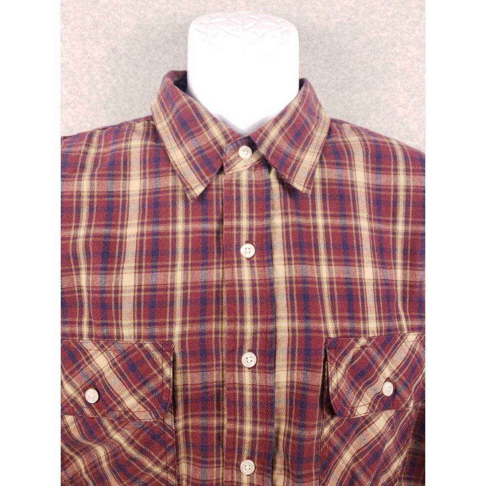 Vintage Big Mac Men's Button Down Shirt Long‎ Sleeve XLT Plaid Flannel